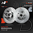 APBRPS346 6 Pcs Front Drilled Brake Rotors & Ceramic Pads