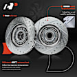 APBRPS346 6 Pcs Front Drilled Brake Rotors & Ceramic Pads