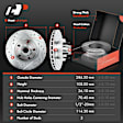 APBRPS347 6 Pcs Front Drilled Brake Rotors & Ceramic Pads