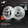 APBRPS347 6 Pcs Front Drilled Brake Rotors & Ceramic Pads
