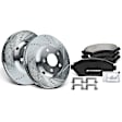 APBRPS348PG Front Drilled Rotors & Ceramic Brake Pads
