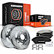 APBRPS348PG Front Drilled Rotors & Ceramic Brake Pads