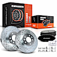 Brake Rotor and Pad Kit, 6 Pcs, Front Driver & Passenger, A-Premium, APBRPS355
