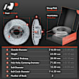 Brake Rotor and Pad Kit, 6 Pcs, Front Driver & Passenger, A-Premium, APBRPS355