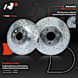 Brake Rotor and Pad Kit, 6 Pcs, Front Driver & Passenger, A-Premium, APBRPS355