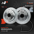 APBRPS377 6 Pcs Rear Drilled Brake Rotors & Ceramic Pads