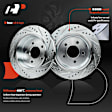 APBRPS377 6 Pcs Rear Drilled Brake Rotors & Ceramic Pads