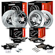 Brake Rotor and Pad Kit, 12 Pcs, Front & Rear, A-Premium, APBRPS383