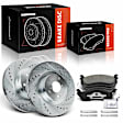 APBRPS410 6 Pcs Front Drilled Brake Rotors & Ceramic Pads
