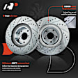 APBRPS410 6 Pcs Front Drilled Brake Rotors & Ceramic Pads