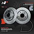 Brake Rotor and Pad Kit, 6 Pcs, Rear Driver & Passenger, A-Premium, APBRPS411