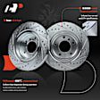 Brake Rotor and Pad Kit, 6 Pcs, Rear Driver & Passenger, A-Premium, APBRPS411