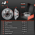 APBRPS412 12 Pcs Front & Rear Drilled Brake Rotors & Ceramic Pads