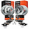 APBRPS415PG Front & Rear Drilled Rotors & Ceramic Brake Pads