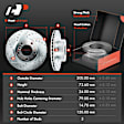 APBRPS427PG Front Drilled Rotors & Ceramic Brake Pads