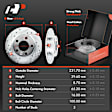 APBRPS435PG Front & Rear Drilled Rotors & Ceramic Brake Pads