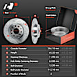 APBRPS443 6 Pcs Rear Drilled Brake Rotors & Ceramic Pads