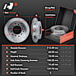 APBRPS444 12 Pcs Front & Rear Drilled Brake Rotors & Ceramic Pads