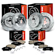 APBRPS451 12 Pcs Front & Rear Drilled Brake Rotors & Ceramic Pads