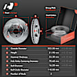 APBRPS451 12 Pcs Front & Rear Drilled Brake Rotors & Ceramic Pads