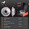 APBRPS451 12 Pcs Front & Rear Drilled Brake Rotors & Ceramic Pads
