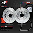 APBRPS452 6 Pcs Front Drilled Brake Rotors & Ceramic Pads
