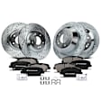 APBRPS454PG Front & Rear Drilled Rotors & Ceramic Brake Pads
