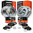 APBRPS454PG Front & Rear Drilled Rotors & Ceramic Brake Pads