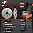 APBRPS464PG Front Drilled Rotors & Ceramic Brake Pads