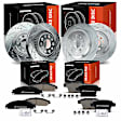 APBRPS470 12 Pcs Front & Rear Drilled Brake Rotors & Ceramic Pads