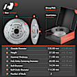 APBRPS470 12 Pcs Front & Rear Drilled Brake Rotors & Ceramic Pads