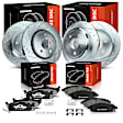 APBRPS471 12 Pcs Front & Rear Drilled Brake Rotors & Ceramic Pads