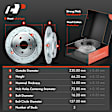 APBRPS471 12 Pcs Front & Rear Drilled Brake Rotors & Ceramic Pads
