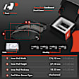 APBRPS471 12 Pcs Front & Rear Drilled Brake Rotors & Ceramic Pads