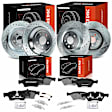 APBRPS475 12 Pcs Front & Rear Drilled Brake Rotors & Ceramic Brake Pads