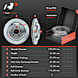 APBRPS475 12 Pcs Front & Rear Drilled Brake Rotors & Ceramic Brake Pads