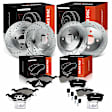 APBRPS479 12 Pcs Front & Rear Drilled Rotors & Brake Pads