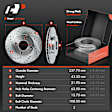 APBRPS479 12 Pcs Front & Rear Drilled Rotors & Brake Pads