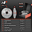 APBRPS495 Front Drilled Brake Rotors & Pads + Hub Bearing