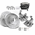 APBRPS555 8 Pcs Rear Drilled Brake Rotors & Pads + Brake Calipers