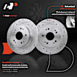 APBRPS555 8 Pcs Rear Drilled Brake Rotors & Pads + Brake Calipers