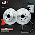 APBRPS556 8 Pcs Rear Drilled Brake Rotors & Pads + Brake Calipers
