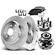 APBRPS595 8 Pcs Rear Drilled Brake Rotor & Pads + Wheel Hub Bearing