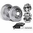 APBRPS601 8 Pcs Rear Drilled Brake Rotor & Pads + Wheel Hub Bearing
