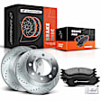 APBRPS602 Rear Drilled Rotors & Ceramic Brake Pads