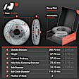APBRPS603 Front Drilled Rotors & Ceramic Brake Pads