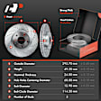 APBRPS611 12 Pcs Front & Rear Drilled Brake Rotors & Ceramic Pads