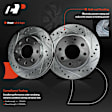 APBRPS614 6 Pcs Front Drilled Brake Rotors & Ceramic Brake Pads