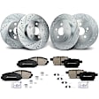 APBRPS622 Front & Rear Drilled Rotors & Ceramic Brake Pads