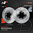 APBRPS625 6 Pcs Front Drilled Brake Rotors & Ceramic Brake Pads